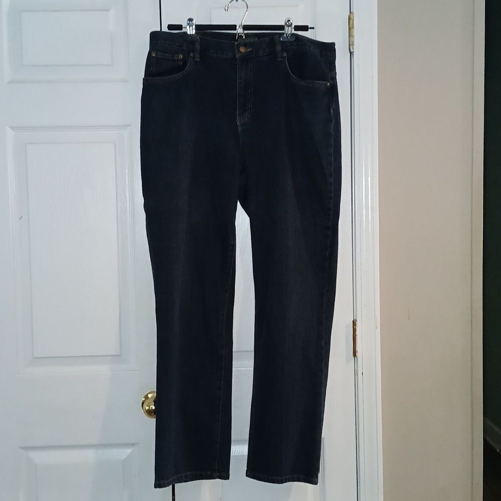 Lauren Jeans Company Ralph Lauren dark wash classic straight jeans Sz 14 NWOT